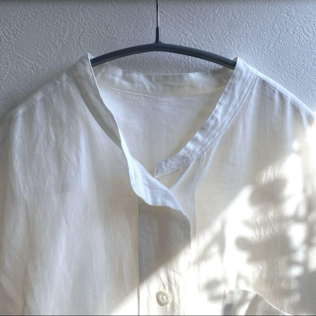 美品✨マーガレットハウエル 【シアーコットンシルクシャツ 】定価¥38,500