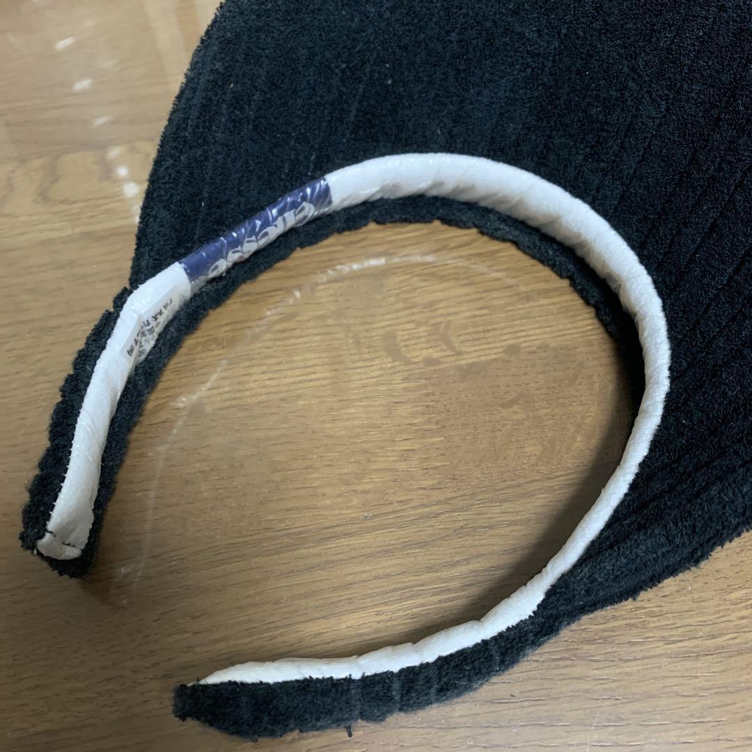 ellesse 黒 レディース バイザー ブラック カチューシャタイプ テニス