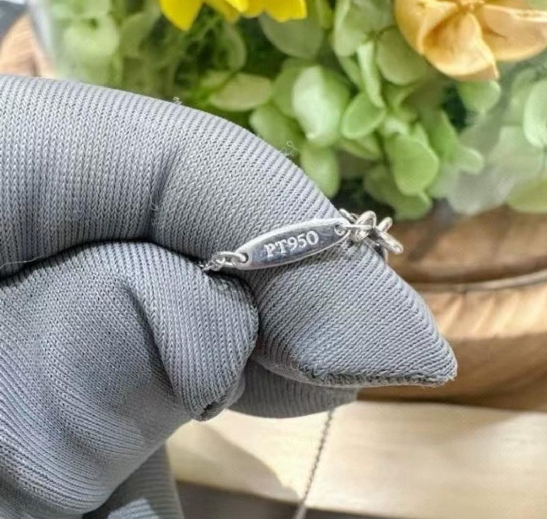 TIFFANY&Co ダイヤ バイザヤード ネックレス Pt950 極美品 ‌極美品 TIFFANY&Co Pt950 ダイヤ バイザヤード ネックレス