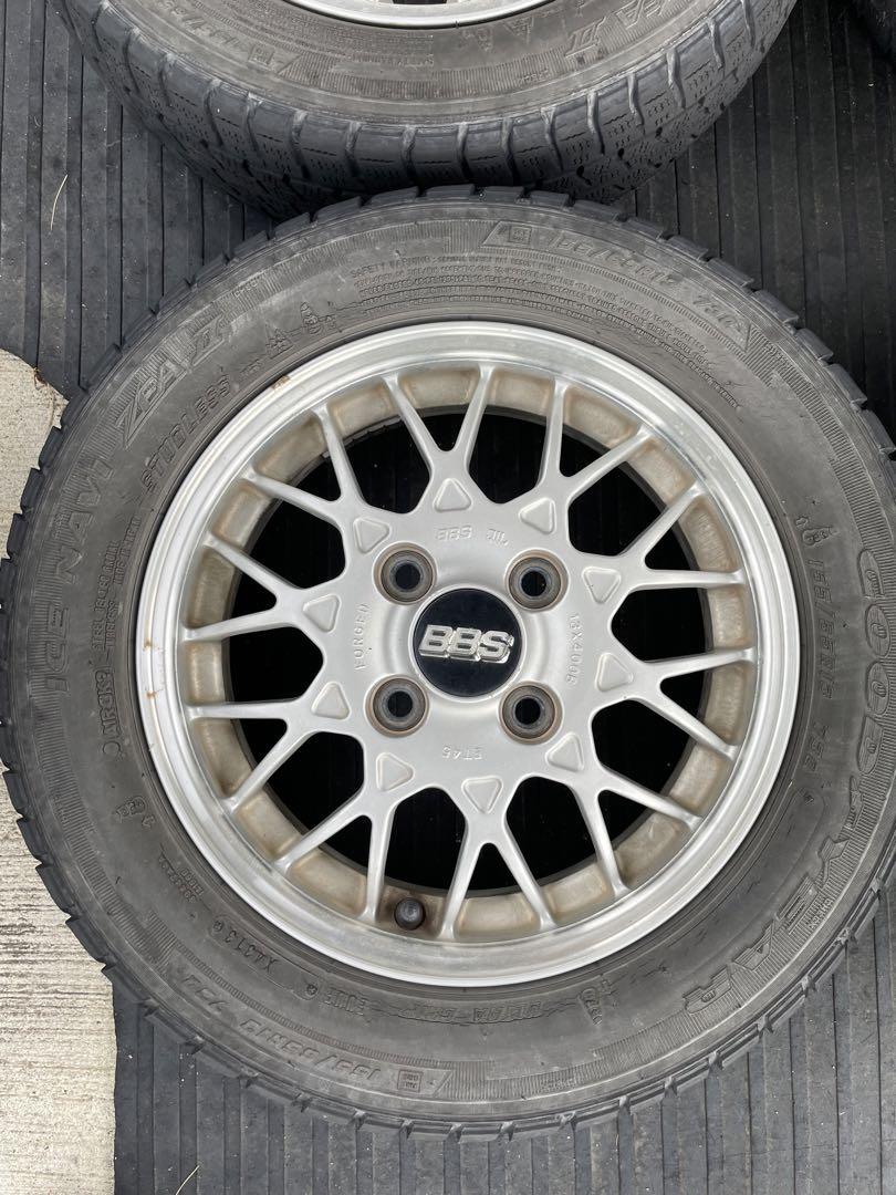SUBARU純正BBS13インチ鍛造ホイール4本セット　155 65 13