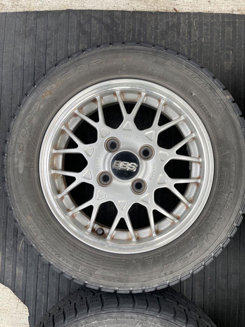 SUBARU純正BBS13インチ鍛造ホイール4本セット　155 65 13