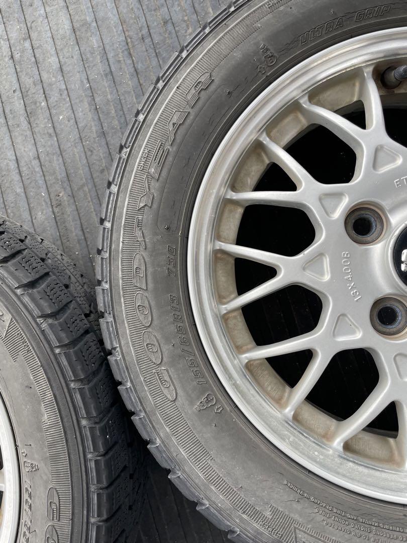 SUBARU純正BBS13インチ鍛造ホイール4本セット　155 65 13