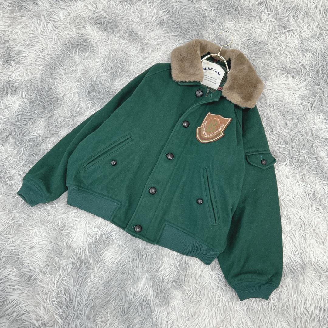 【良品】BUKKI AKI ファー襟スタジャン (M) 1976年コレクション