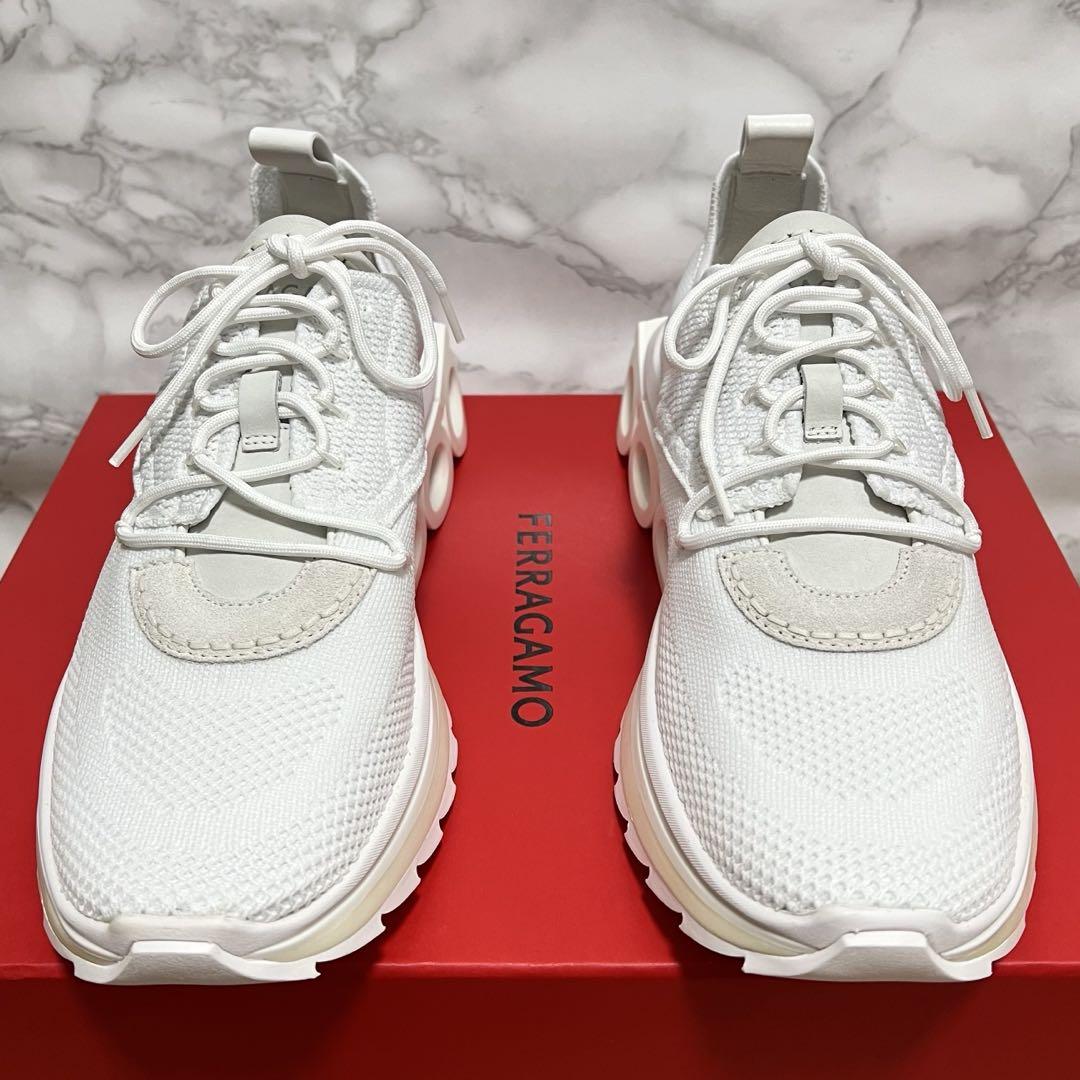 フェラガモ ferragamo スニーカー 未使用 ガンチーニ 白 25 画像5