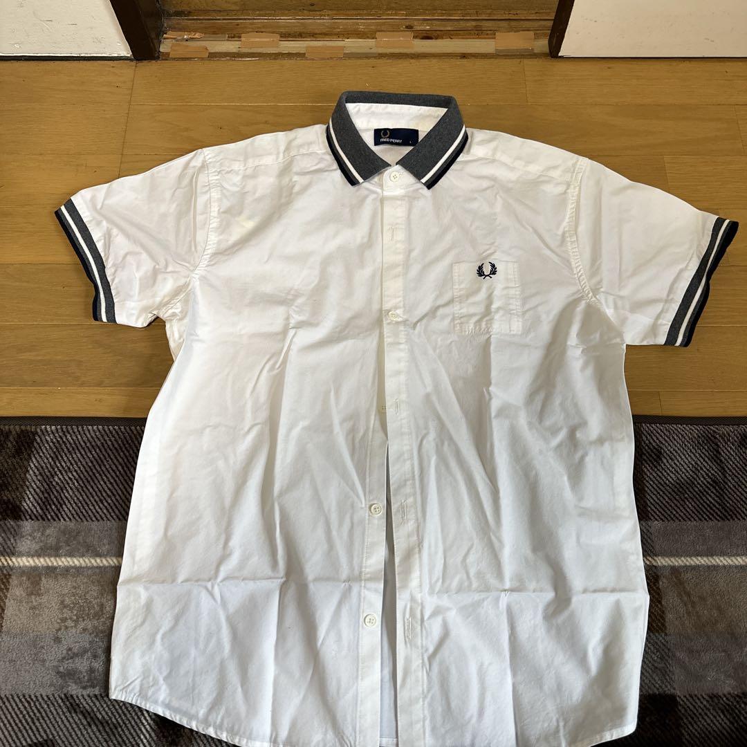 FRED PERRY ホワイト ポロシャツ Lサイズ