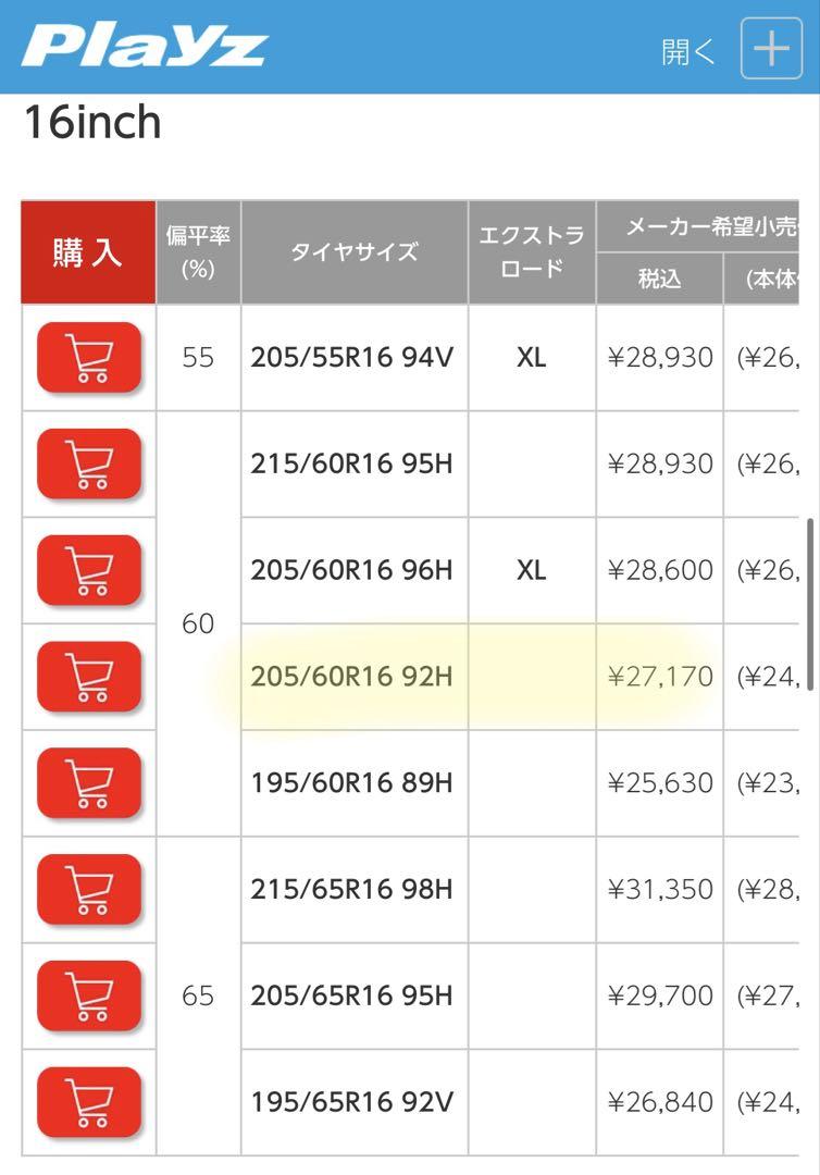 ◇送料込み◇ 205/60R16 中古サマータイヤ１本　BRIDGESTONE