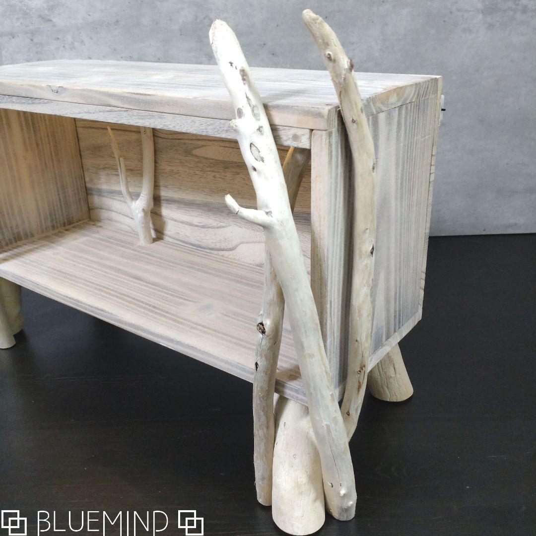 No.1235 流木の間接照明付きBOXシェルフ 流木インテリア - メルカリ