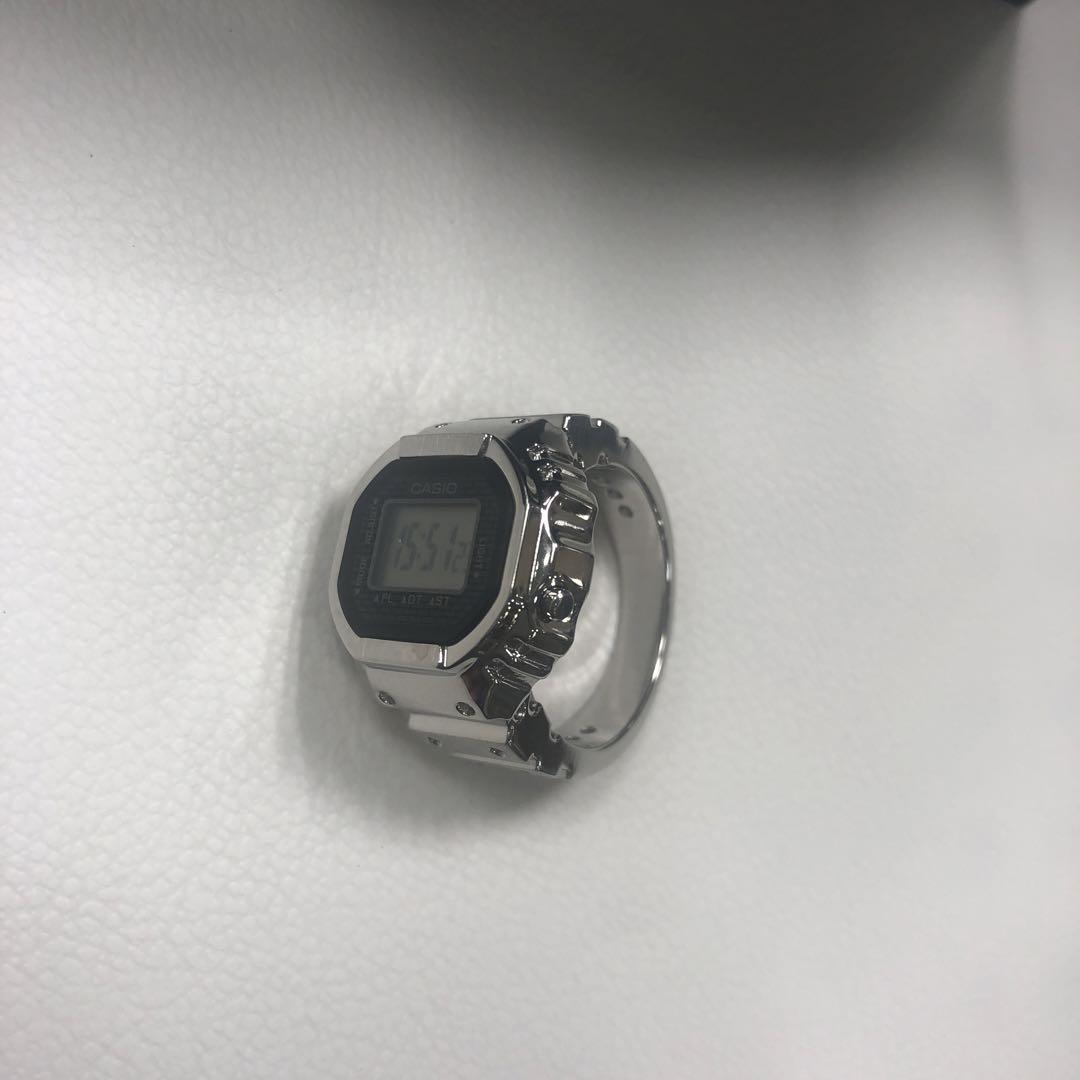 CASIO デジタルリング時計 シルバー