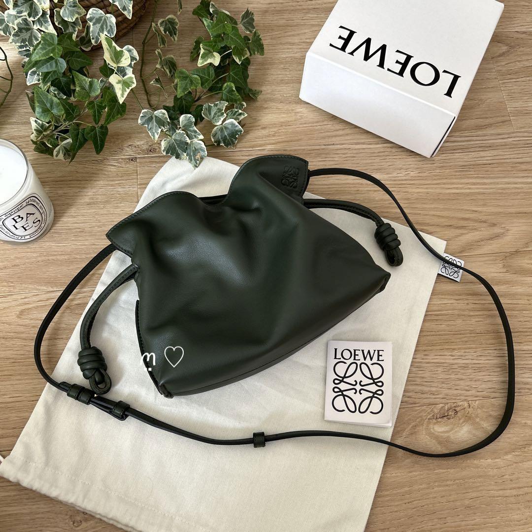 LOEWEロエベ フラメンコクラッチミニ ヴィンテージカーキ 斜めがけポシェット