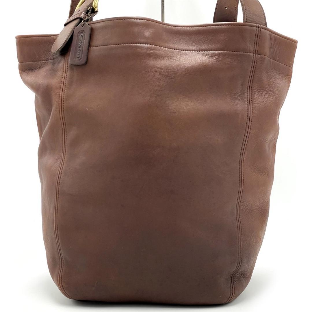 【美品】COACHトートバッグ ブラウン キャメル A4対応 コーチ ブランド トートバッグ レディース PVC カンボジア CC402