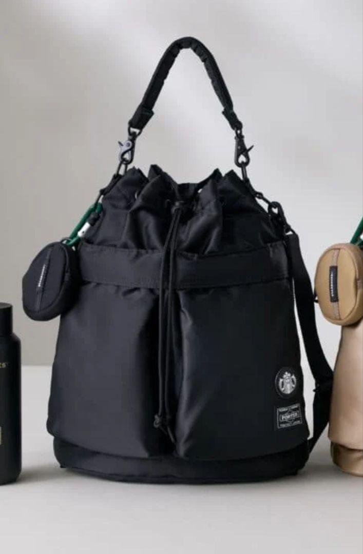 STARBUCKS PORTER コーヒービーンシェイプ 2WAY ツールバッグ