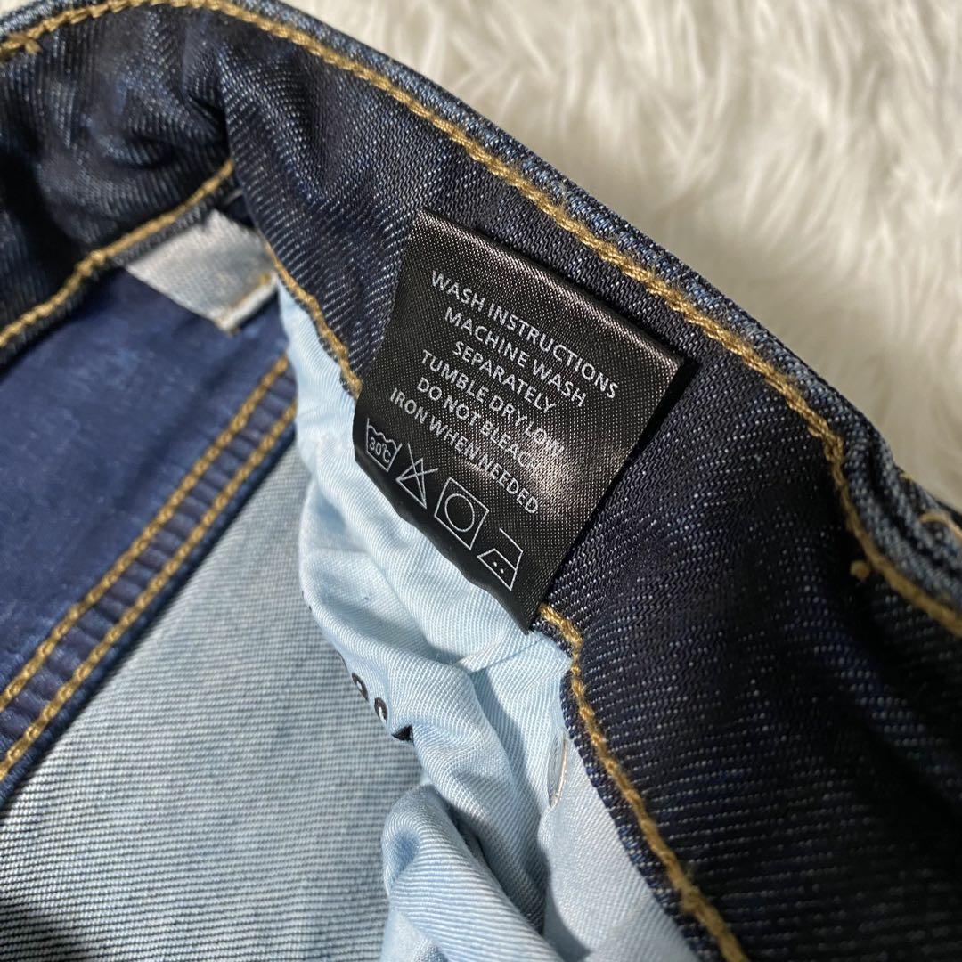 新品未使用】バラバサス　デニムパンツ　スキニー　ダメージ＆リペア加工　ストレッチ