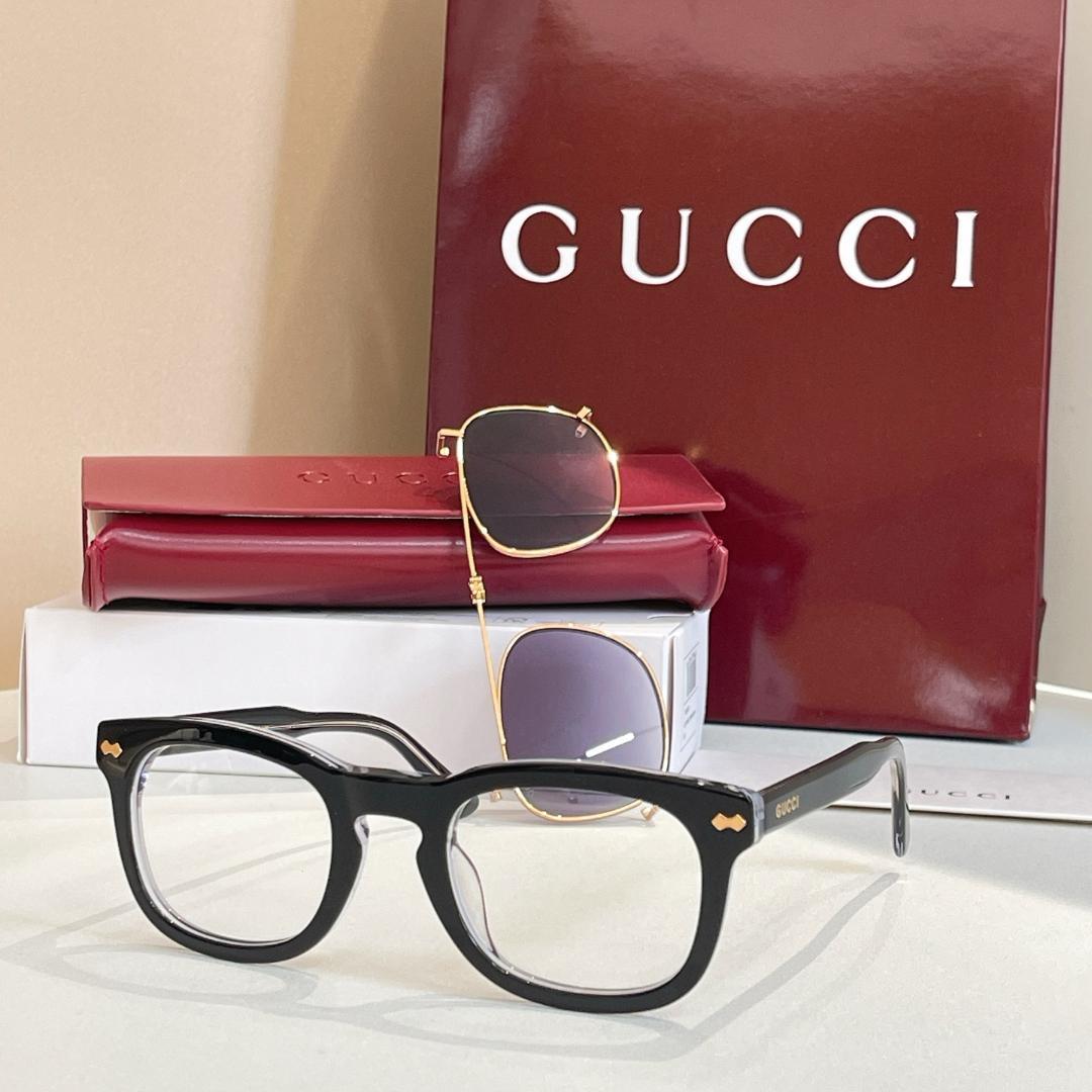 GUCCI サングラス スクエア型 ブラック　ケース付き GUCCI ブラック メガネ ケース付き - メルカリ