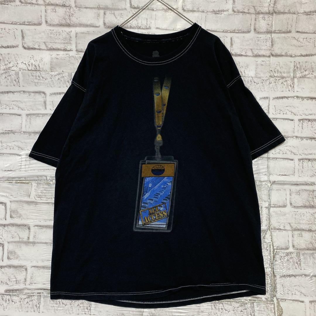 USA製90sヴィンテージTシャツ！シングルステッチ ブラック半袖