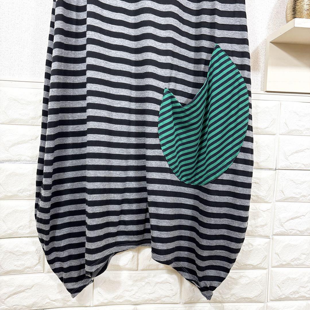 ツモリチサト☆ TSUMORI CHISATO ワンピース ボーダー ネコ