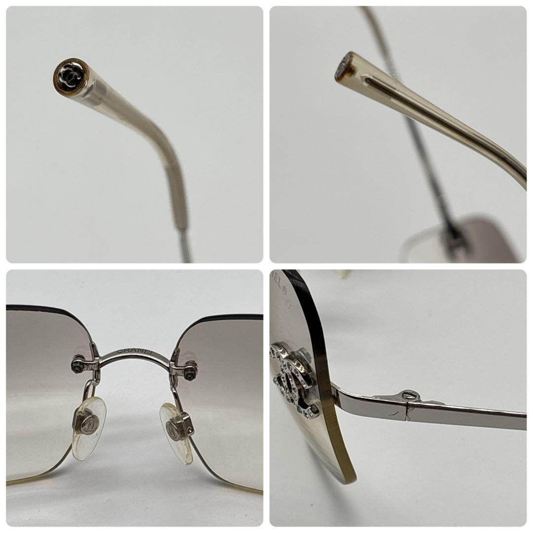 CHANEL シャネル ココマーク リムレス サングラス ラインストーン 小物 CHANEL シャネル ココマーク リムレス サングラス ラインストーン 小物