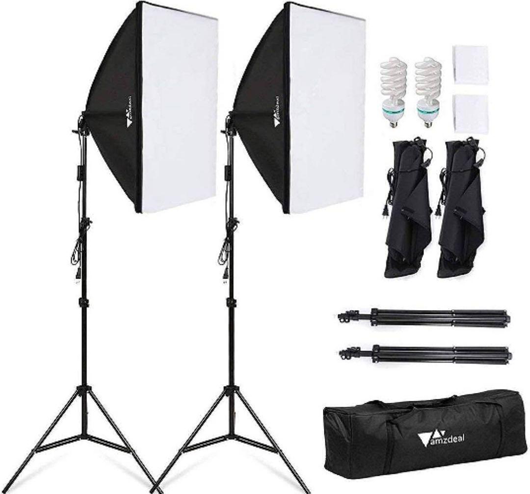 amzdeal ソフトボックスライト 写真撮影照明キット 50×70【未使用】