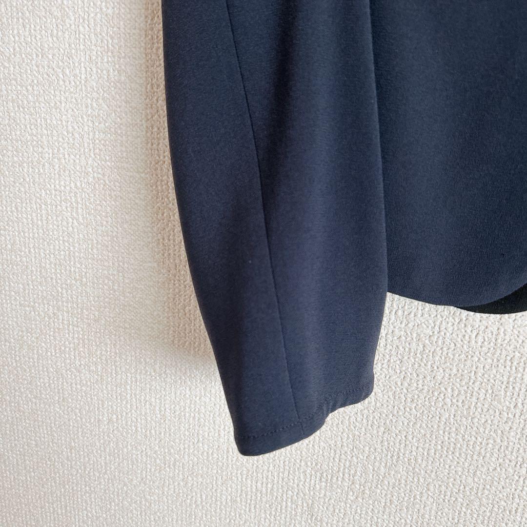 【美品】ベイジ　BEIGE　CINDY　ノーカラージャケット　ネイビー