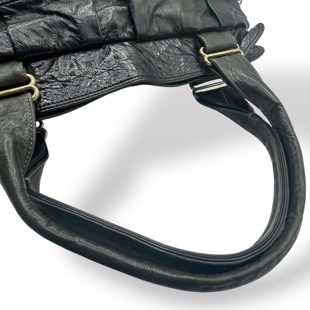 人気商品の入荷速報 入荷Now A4収納 希少モデル 美品 クロエ 黒 レザー トートバッグ 2way バッグ