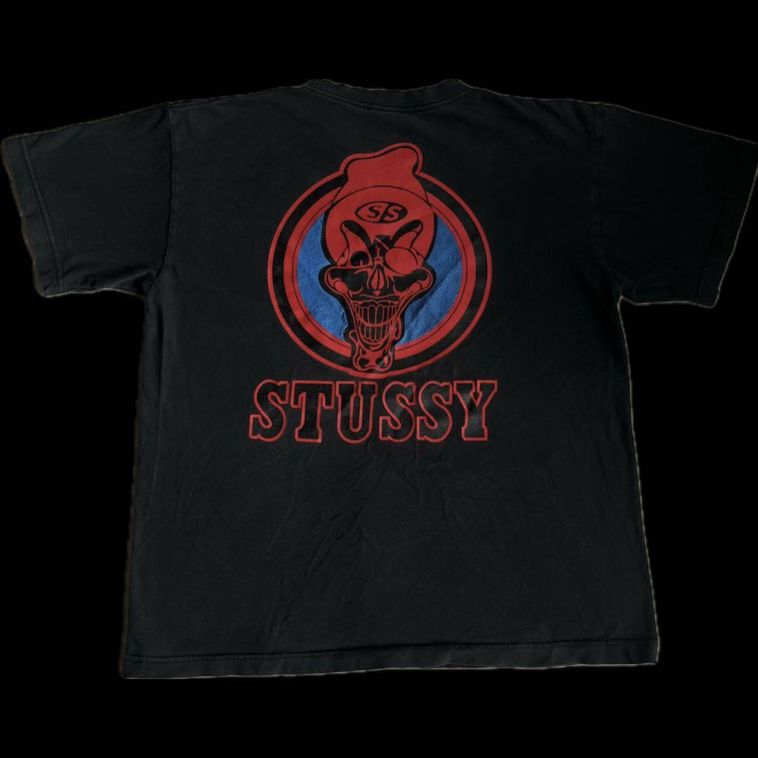 “80s 黒タグ” old stussy プリント 黒 Tシャツ USA製