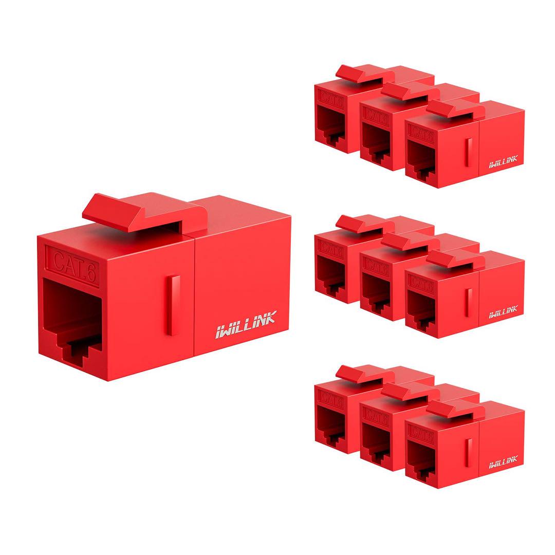 RJ45 Cat6 キーストーンカプラー LAN ケーブル用 中継 コネクタ