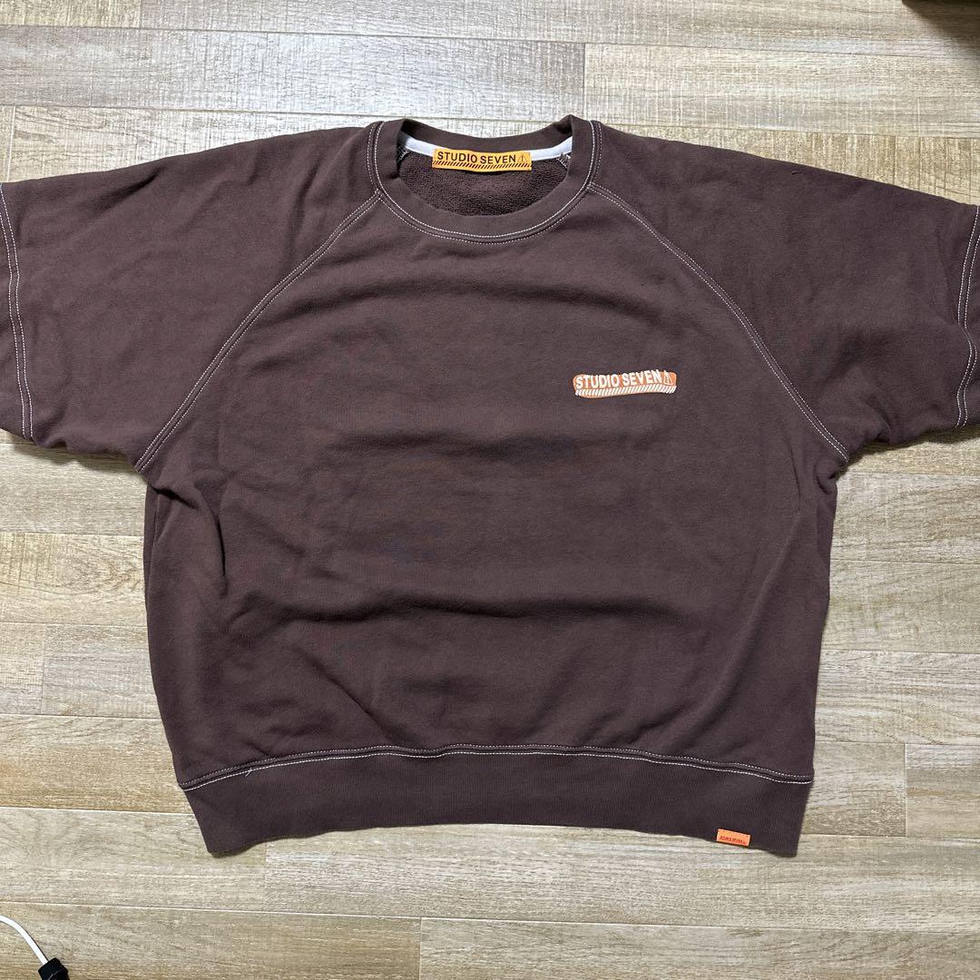 STUDIO SEVEN brown Tシャツ 半袖