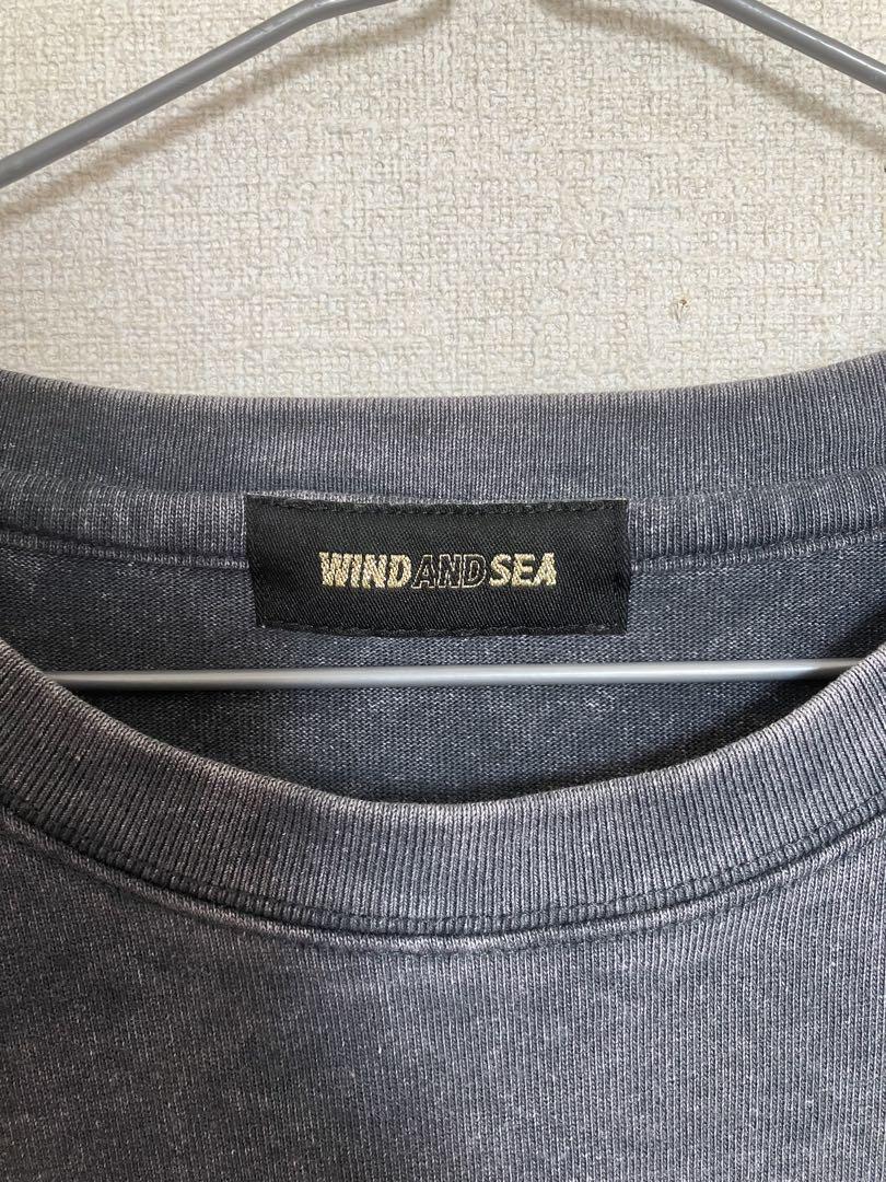 WINDANDSEA ウィンダンシー　ロンT ロングTシャツ　チャコールグレー