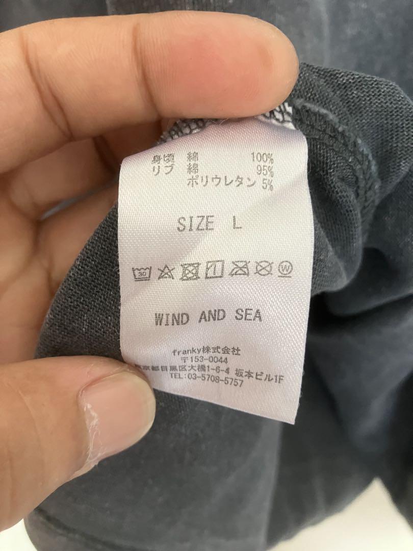 WINDANDSEA ウィンダンシー　ロンT ロングTシャツ　チャコールグレー
