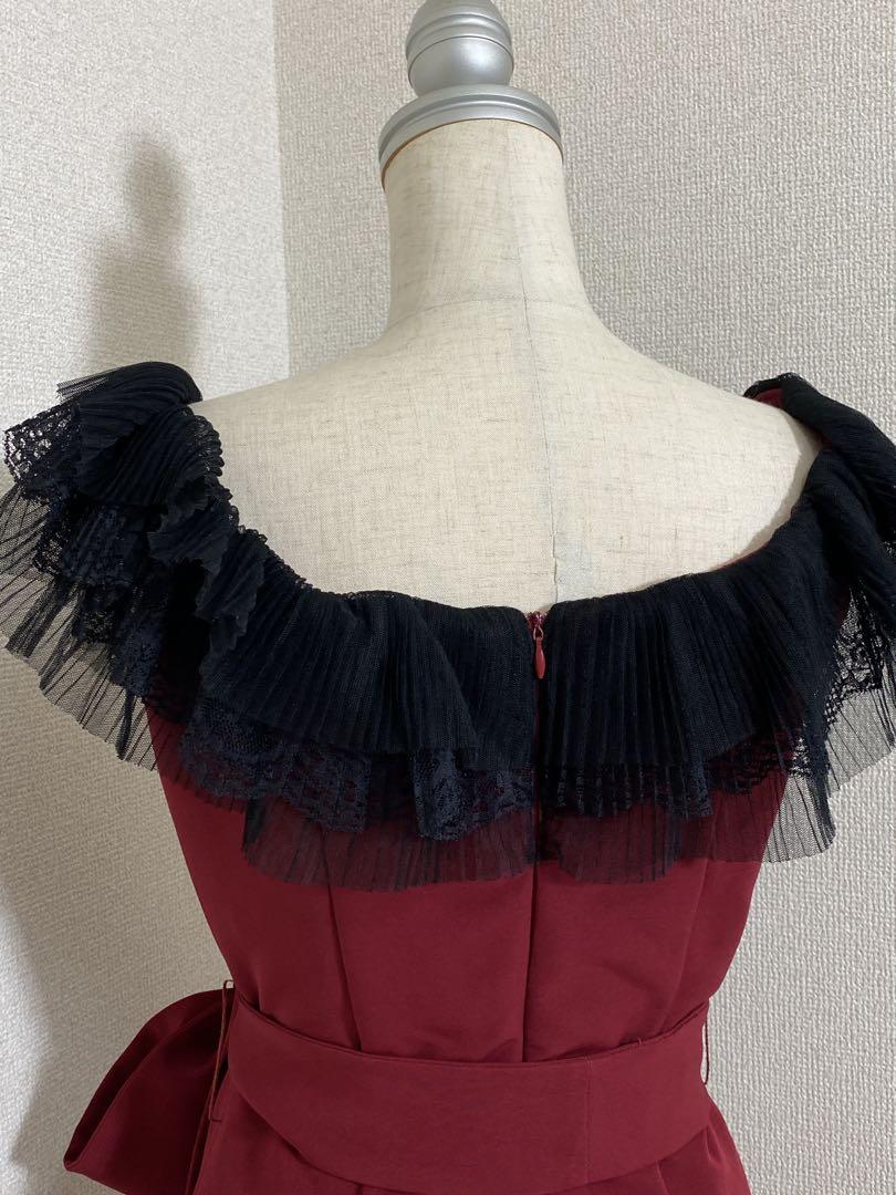 7589. 【完売品】JANE MACLEAN 高級プリーツレース タイトドレス