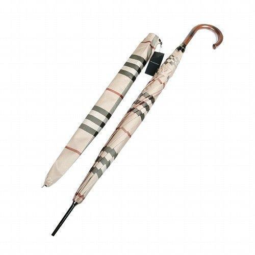 新品タグ付■バーバリー 日本製 カバー付■ノバチェック紳士長傘(雨傘)65cm