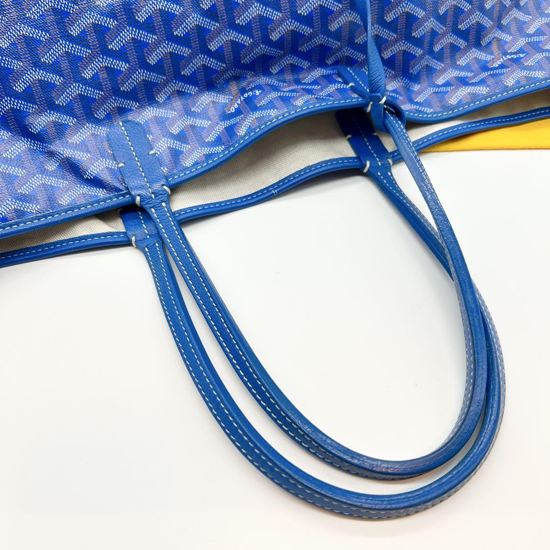 良品 GOYARD ゴヤール サンルイPM ブルー トートバッグ