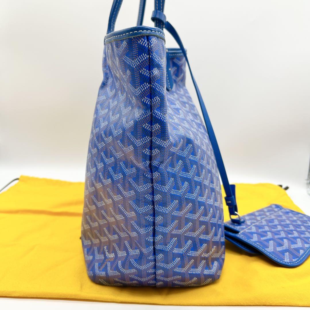 良品 GOYARD ゴヤール サンルイPM ブルー トートバッグ