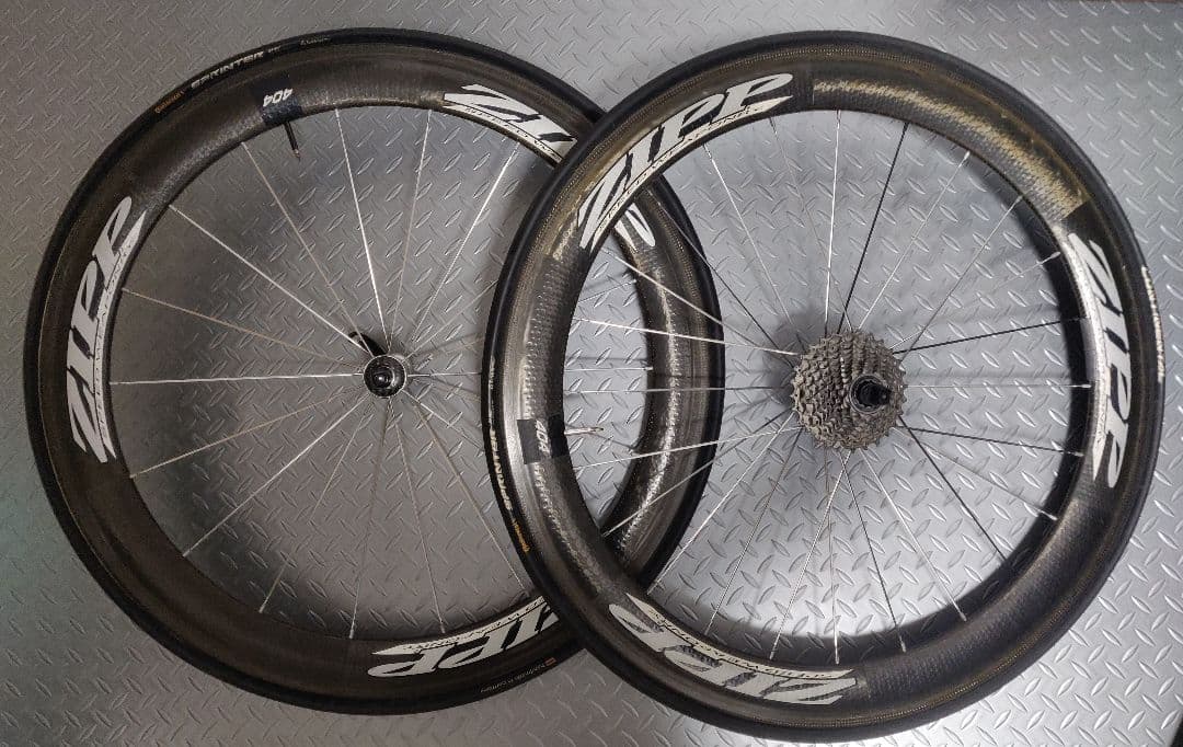 Zipp 404 カーボンホイール　チューブラー　ホイールセット　10速11速