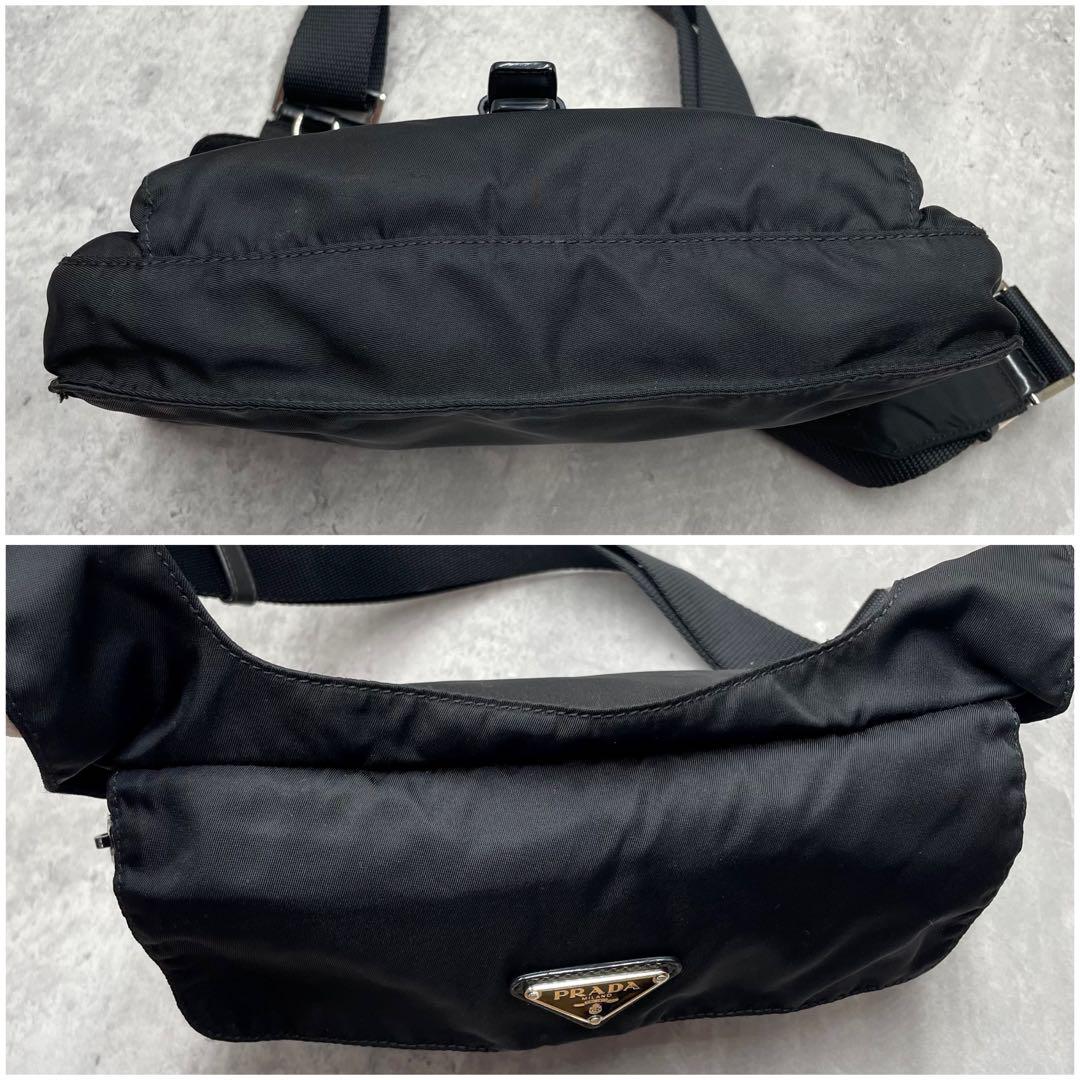 美品✨PRADA ショルダーバッグ サコッシュ 三角ロゴ メンズ