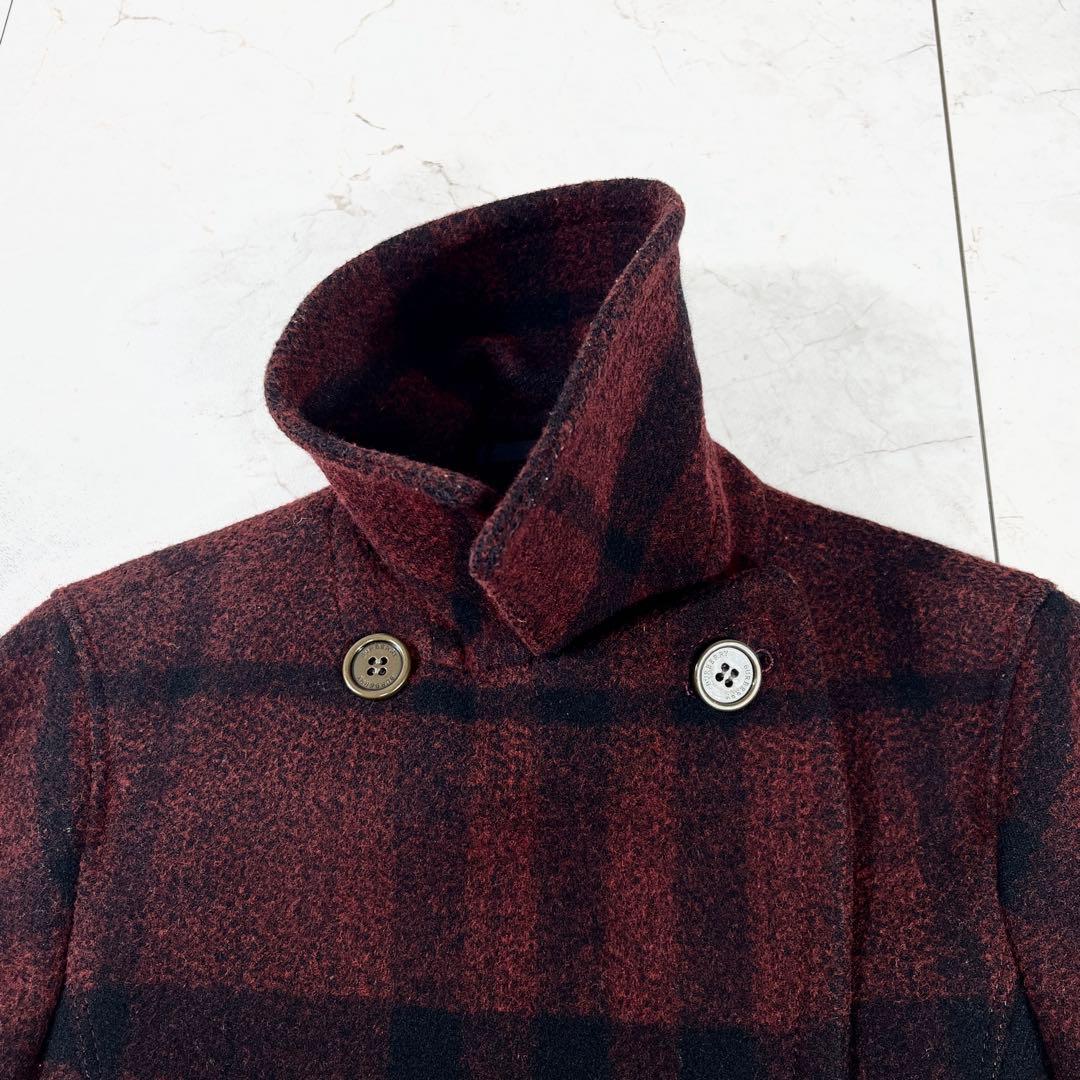 ✨美品 バーバリーロンドン セットアップ ピーコート チェック 刻印ボタン 38 ✨美品 バーバリーロンドン セットアップ ピーコート チェック 刻印ボタン 38