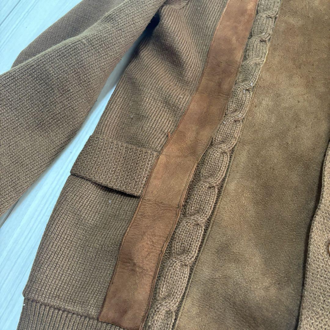 トップス suede knit cardigan
