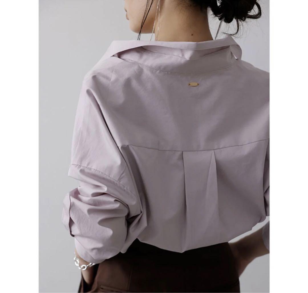 【美品 24SS】アニュアンス ブラウス シャツ グレイッシュピンク F アニュアンス anuans ︎✿ スタンダードシャツ グレイッシュ