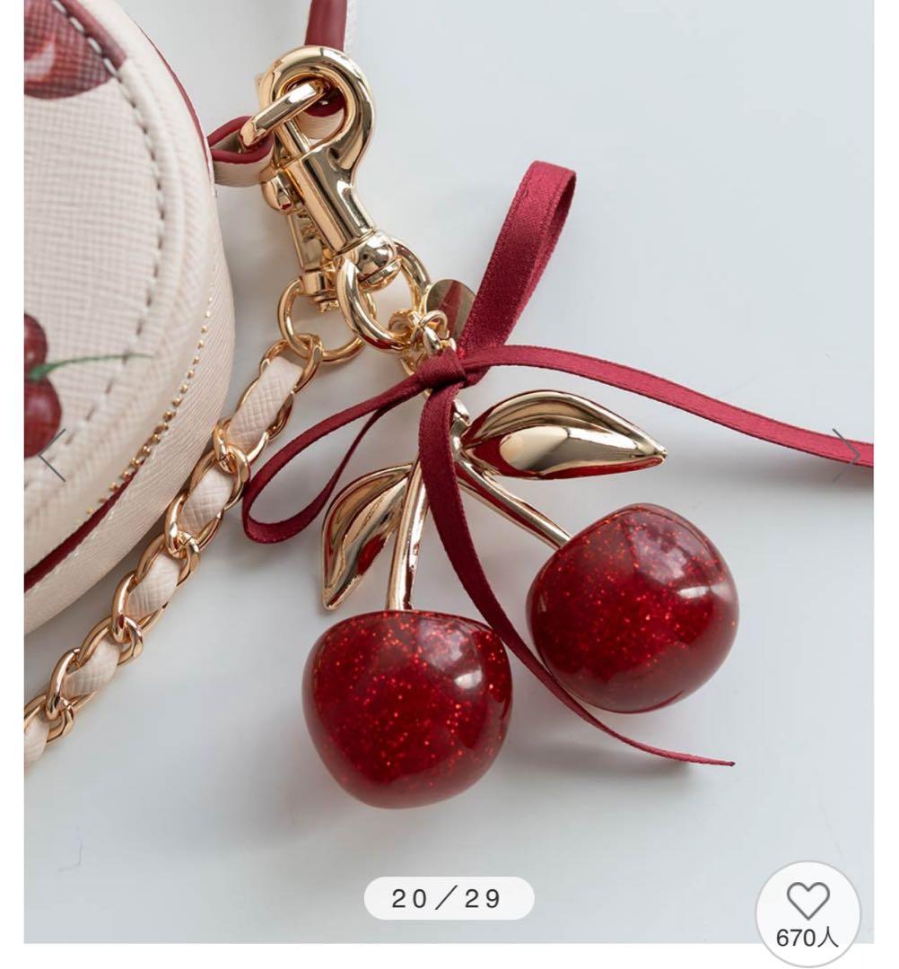 新品randa Cherry Collection チェリープリントハートバッグ