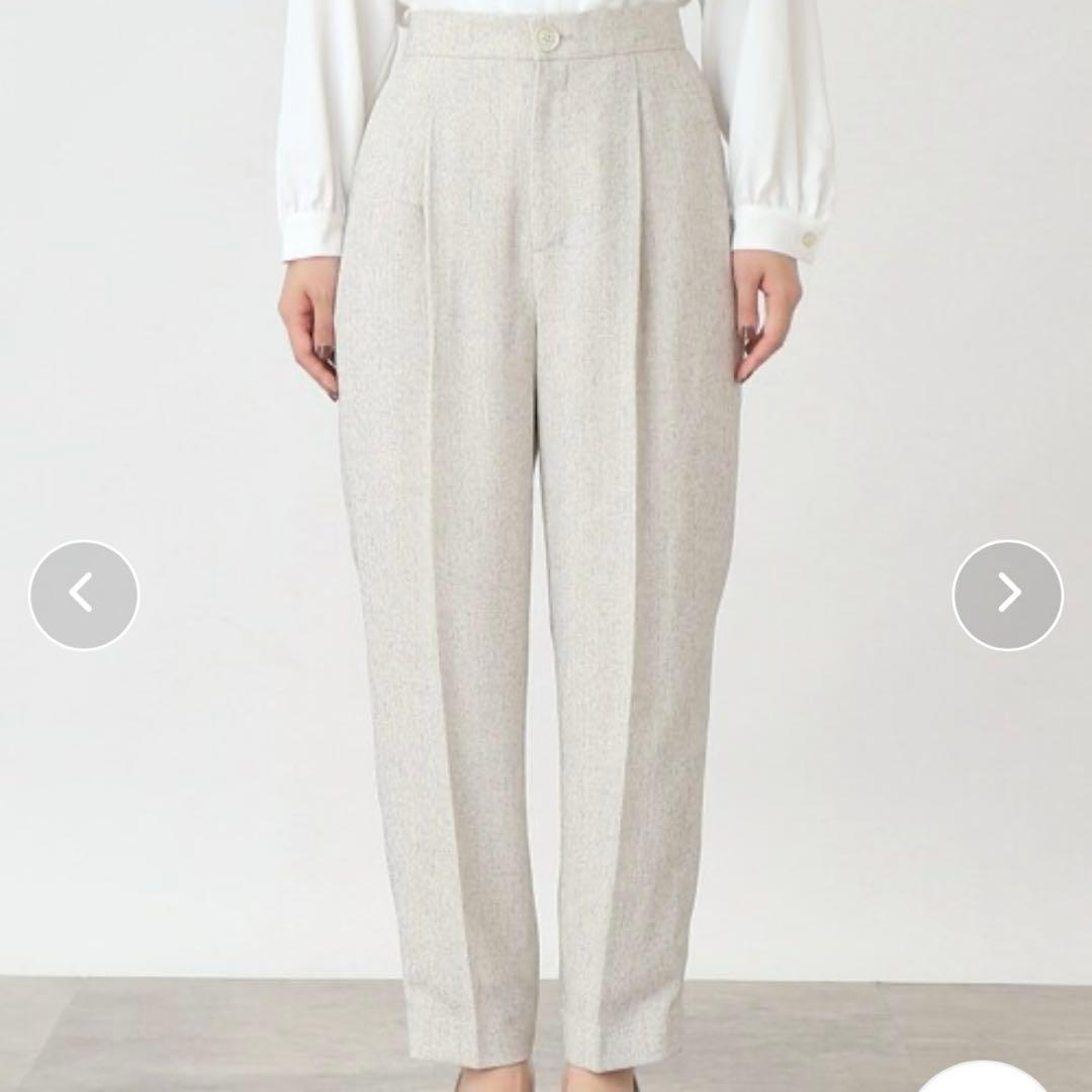 THE SHOP TK ツイードブラウス・パンツセットアップ　ホワイト 系