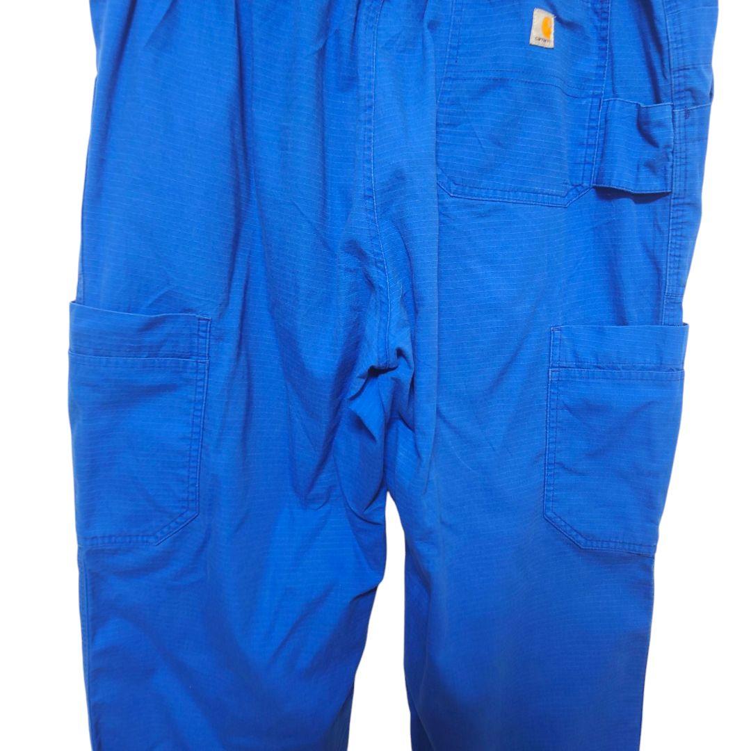 【Carhartt】リップストップ スクラブパンツ ブルー A-3206