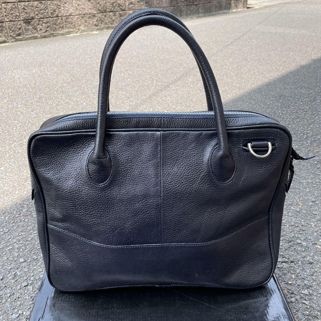 P.I.D PIDレザー　トート　ビジネスバッグ　ネイビー