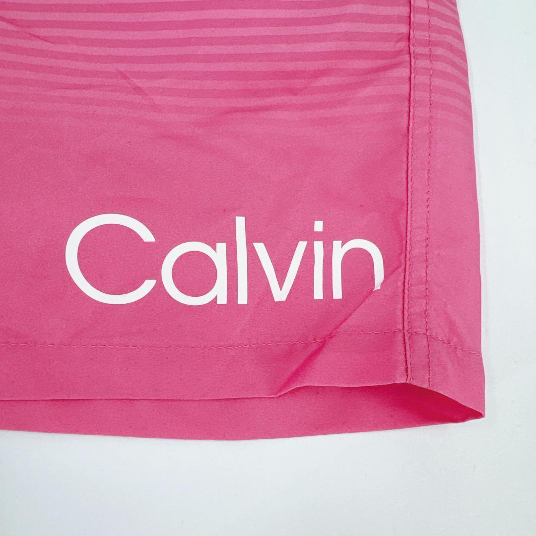 カルバンクライン 水着 スイムウェア ハーフパンツ UVカット ボーダー L