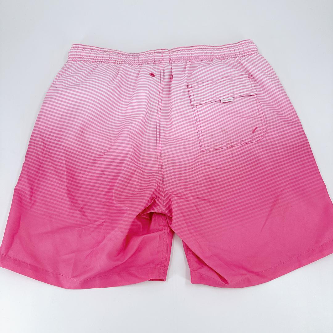 カルバンクライン 水着 スイムウェア ハーフパンツ UVカット ボーダー L