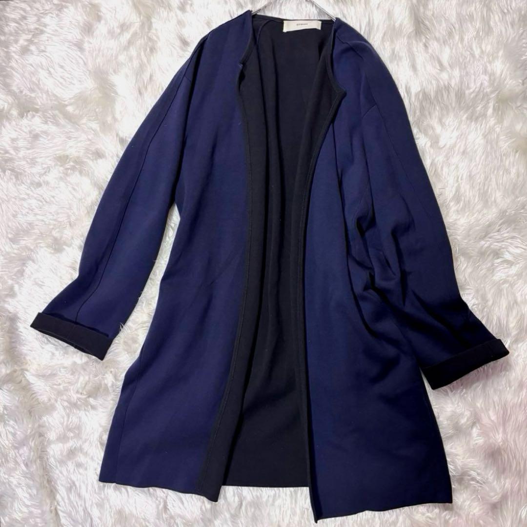 ウールロングカーディガン ガウン