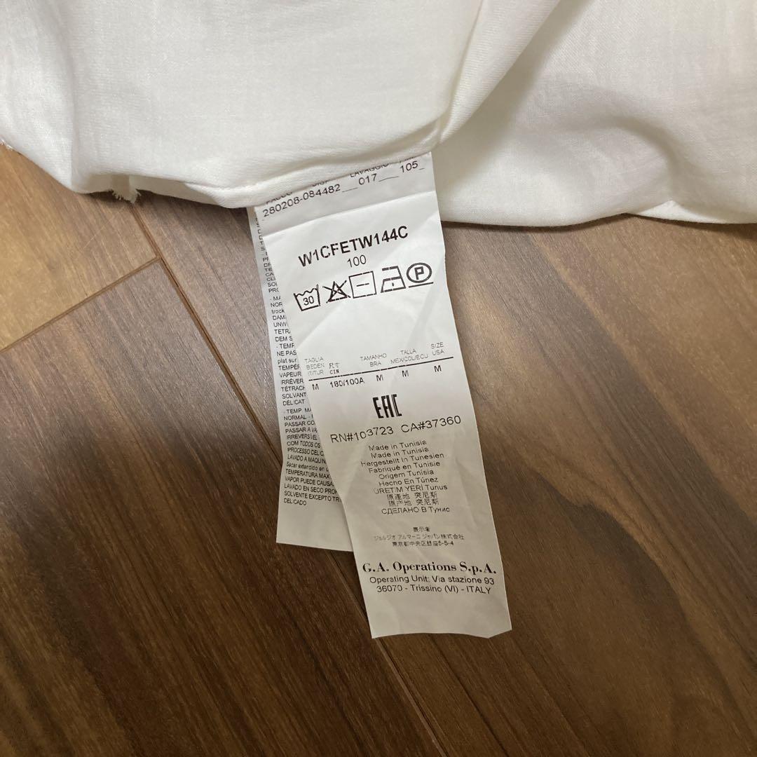 EMPORIO ARMANI ホワイト シャツ型Tシャツ