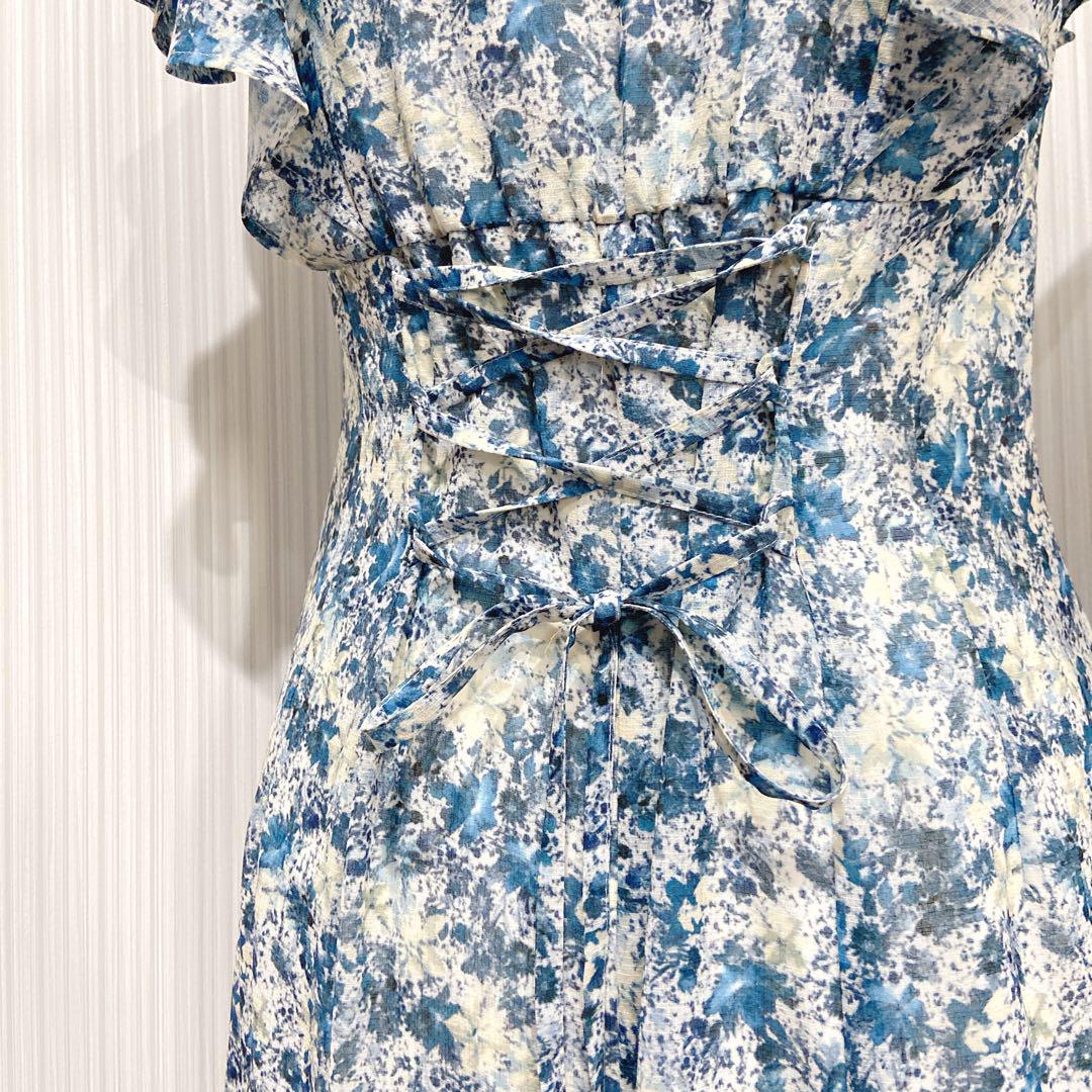新品タグつき♡マイストラーダ♡ラッフルマーメイドプリントワンピース Mystrada - 美品✨マイストラーダ ♡ラッフルマーメイドプリント
