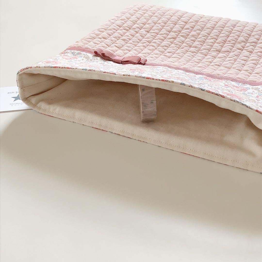 さくら様専用 リバティプリント使用 フェリシテ サーモンピンク 入園入学グッズ 画像11