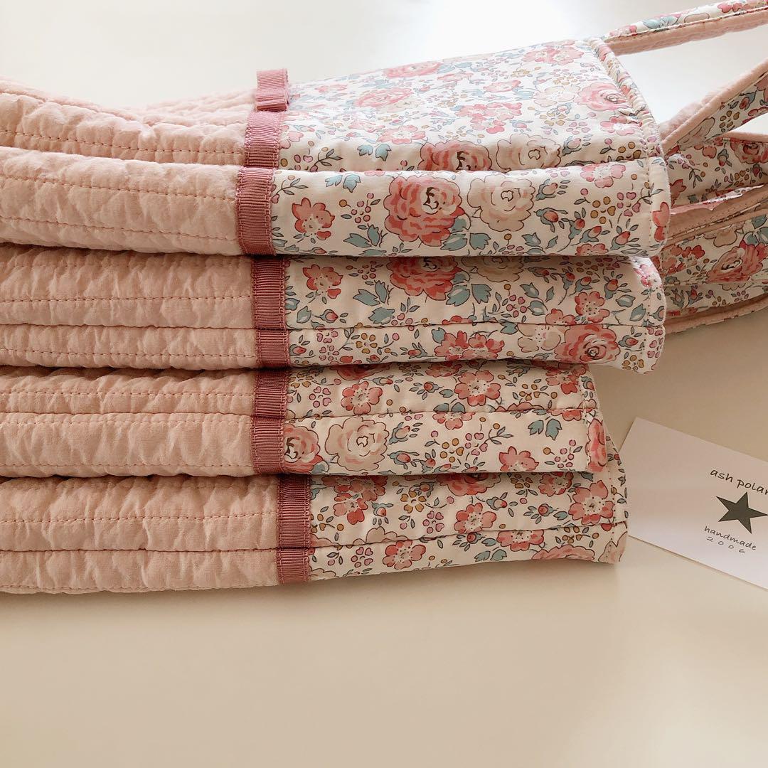 さくら様専用 リバティプリント使用 フェリシテ サーモンピンク 入園入学グッズ 画像4