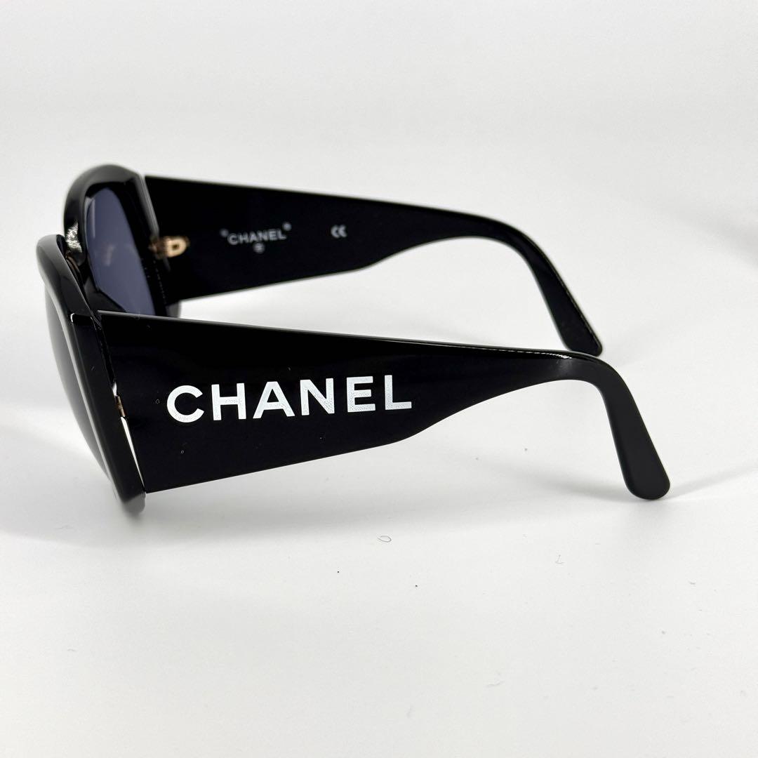 CHANEL サングラス サイド ロゴ ブラック デカロゴ 05249 ゴールド
