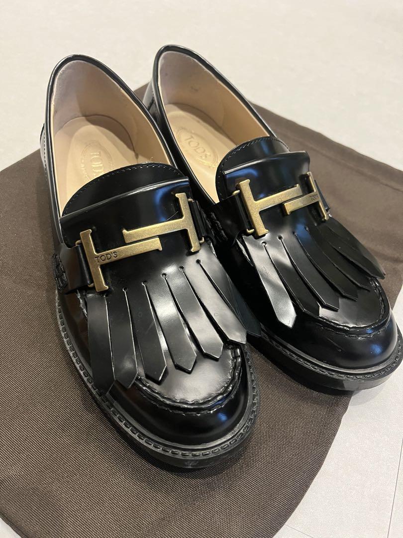 TOD'S フリンジ付きローファー 黒 TOD´S フリンジ付きローファー 黒